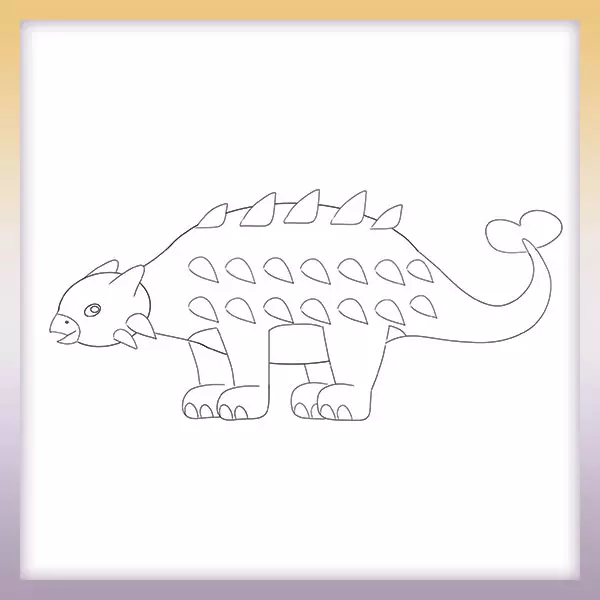 Dinosaurier - Ankilosaurus - Online-Malvorlagen für Kinder