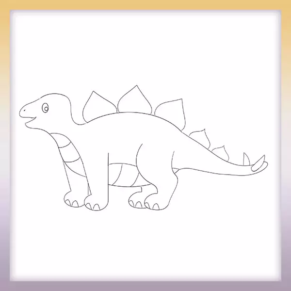 Dinosaurier - Stegosaurus - Online-Malvorlagen für Kinder