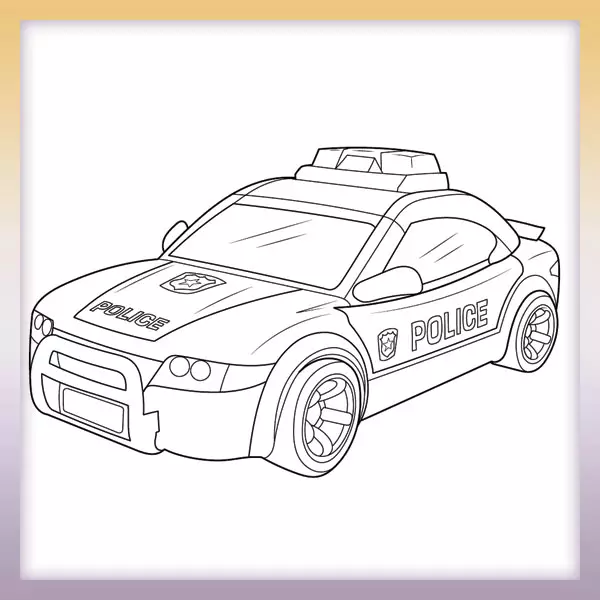Polizeiauto - Online-Malvorlagen für Kinder
