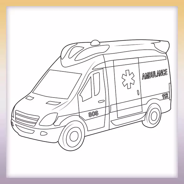 Krankenwagen - Online-Malvorlagen für Kinder