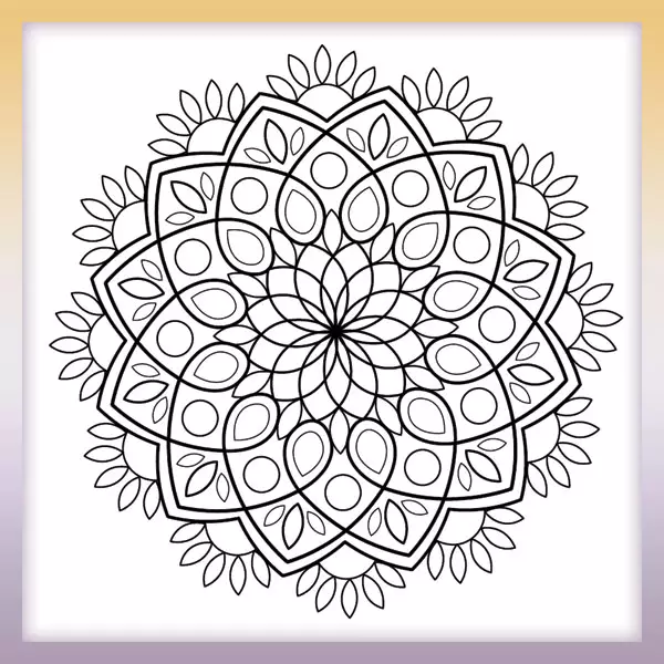 Blütenblatt Mandala - Online-Malvorlagen für Kinder