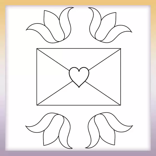 Liebesbrief - Online-Malvorlagen für Kinder