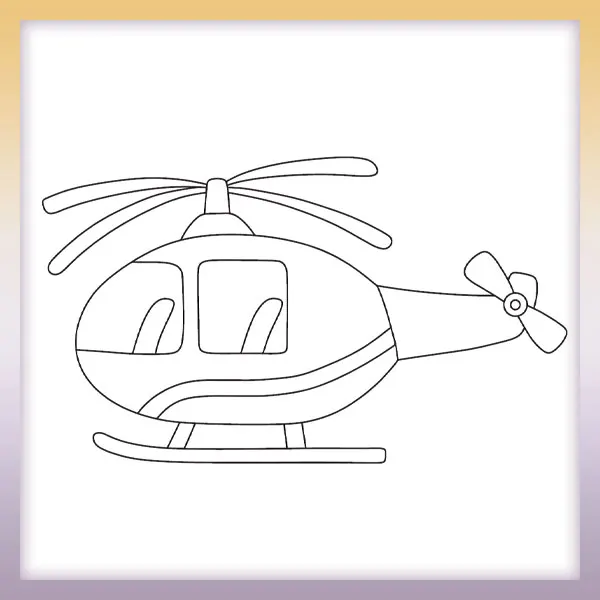 Hubschrauber | Online-Malvorlagen für Kinder