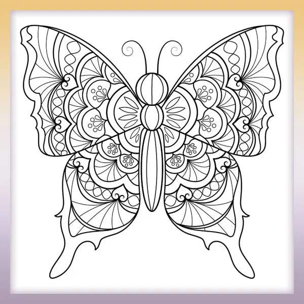 Schmetterlings Mandala | Online-Malvorlagen für Kinder
