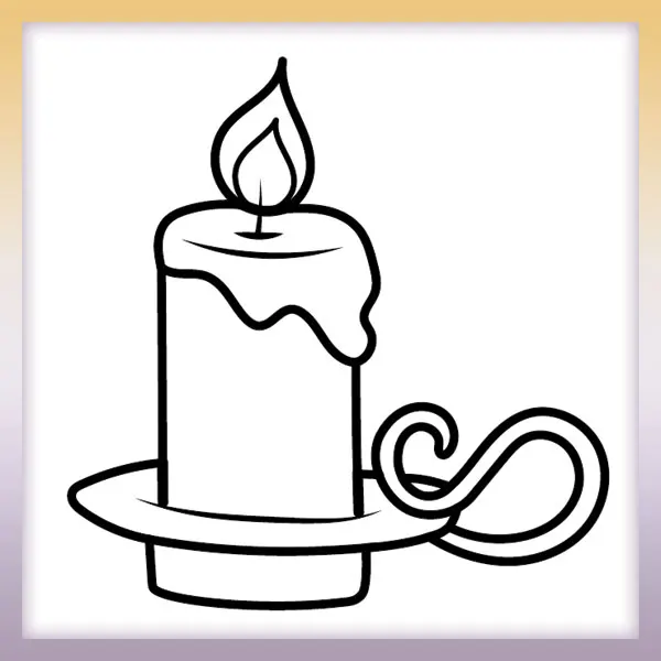 Kerze | Online-Malvorlagen für Kinder