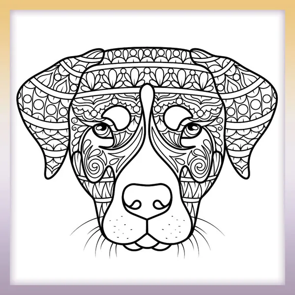 Mandala - Hund | Online-Malvorlagen für Kinder