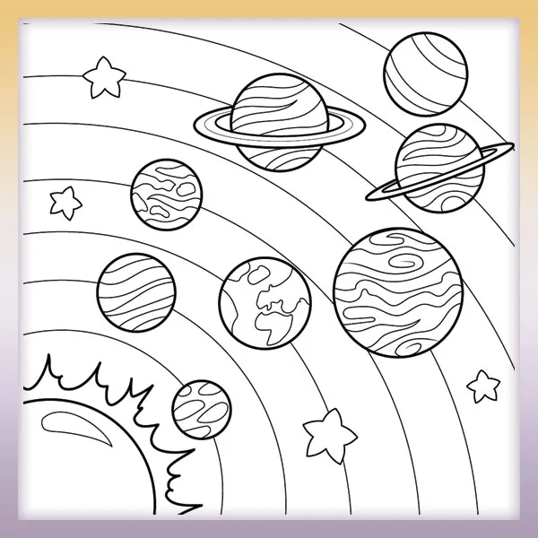 Planeten im Sonnensystem | Online-Malvorlagen für Kinder