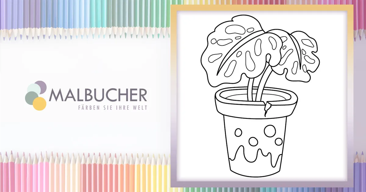 Monstera Pflanze  Malbucher.de