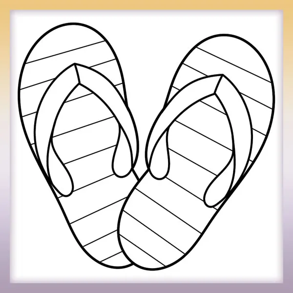 Flip-Flops | Online-Malvorlagen für Kinder