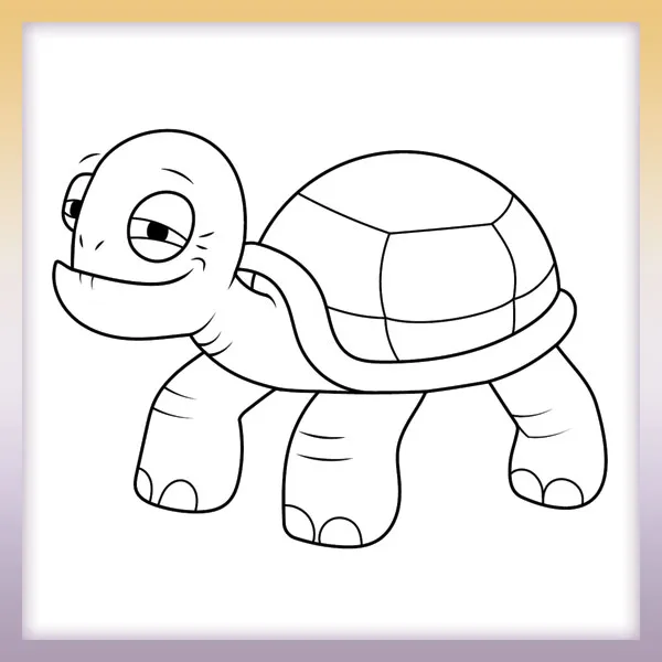 Alte Schildkröte | Online-Malvorlagen für Kinder