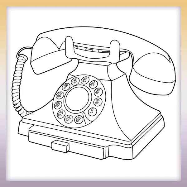 Altes Telefon | Online-Malvorlagen für Kinder
