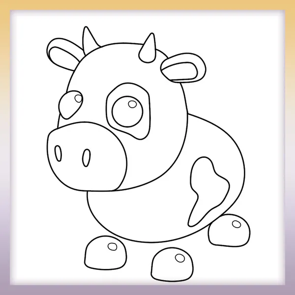 Roblox - Kuh | Online-Malvorlagen für Kinder
