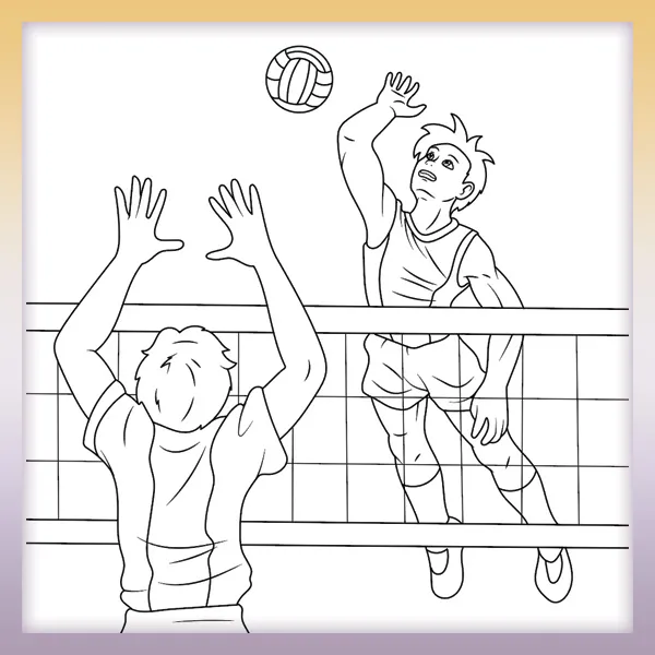 Volleyballspieler | Online-Malvorlagen für Kinder