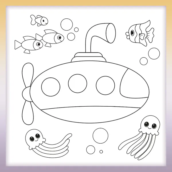 U-Boot | Online-Malvorlagen für Kinder