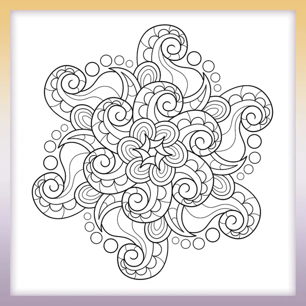 Mandala - Tintenfisch | Online-Malvorlagen für Kinder