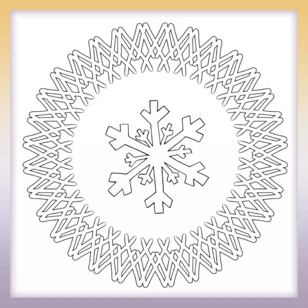 Mandala - Schneeflocke - Online-Malvorlagen für Kinder