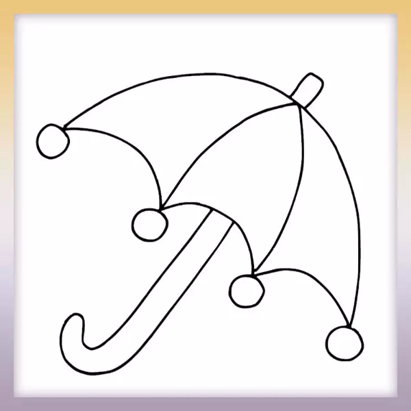 Regenschirm - Online-Malvorlagen für Kinder