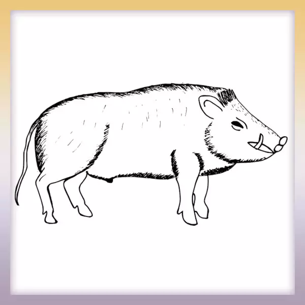 Wildschwein - Online-Malvorlagen für Kinder