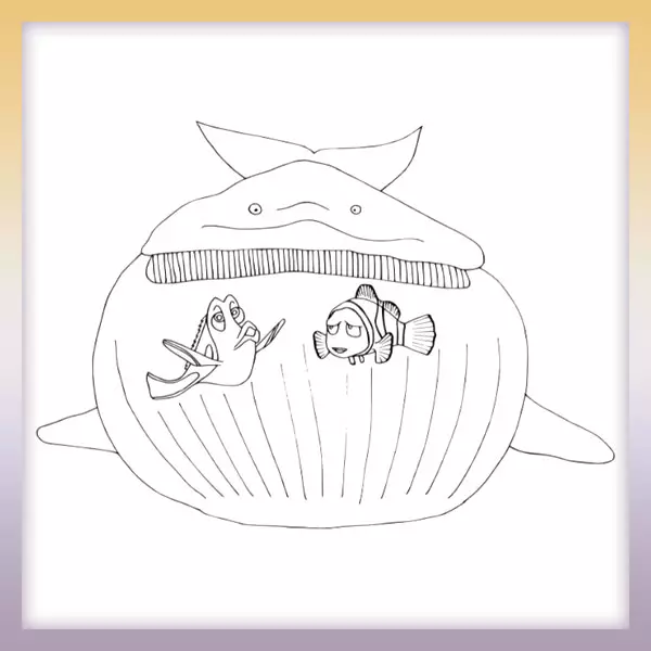 Dory und Nemo (Findet Dory) - Online-Malvorlagen für Kinder