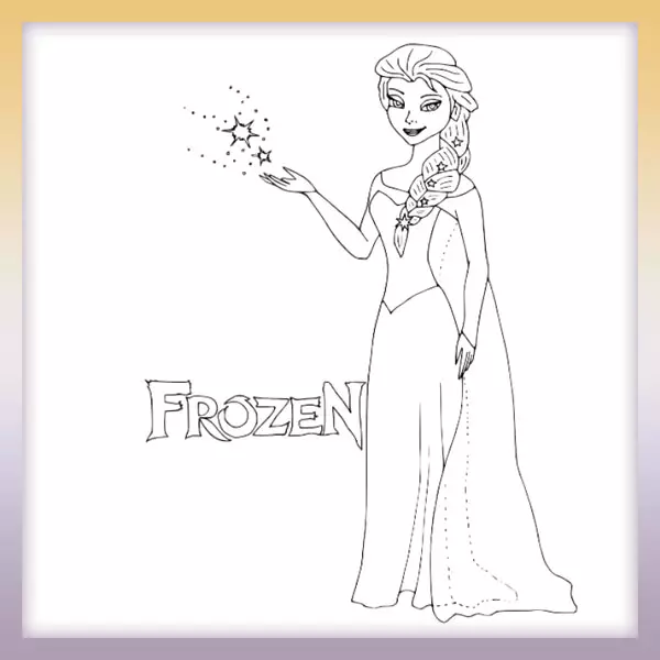 Prinzessin Elza - Frozen - Online-Malvorlagen für Kinder