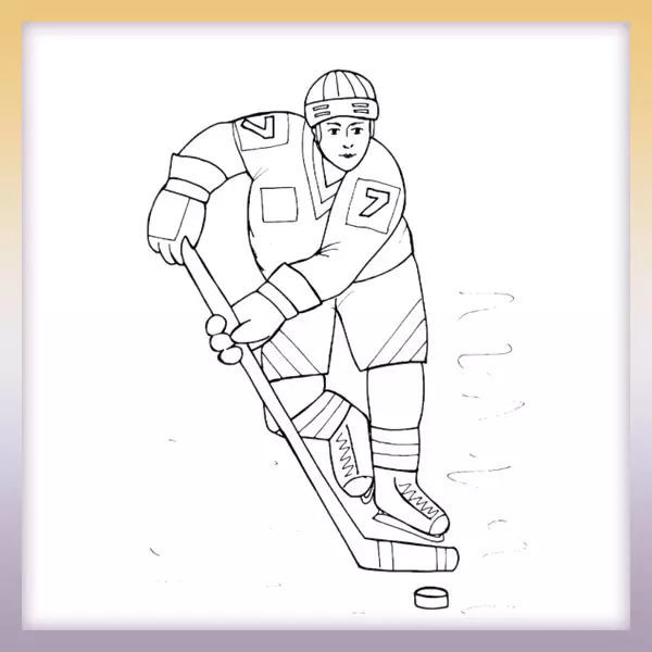 Hockey Spieler - Online-Malvorlagen für Kinder