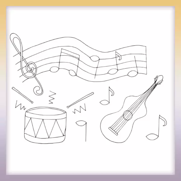 Musikalische Bildung - Online-Malvorlagen für Kinder