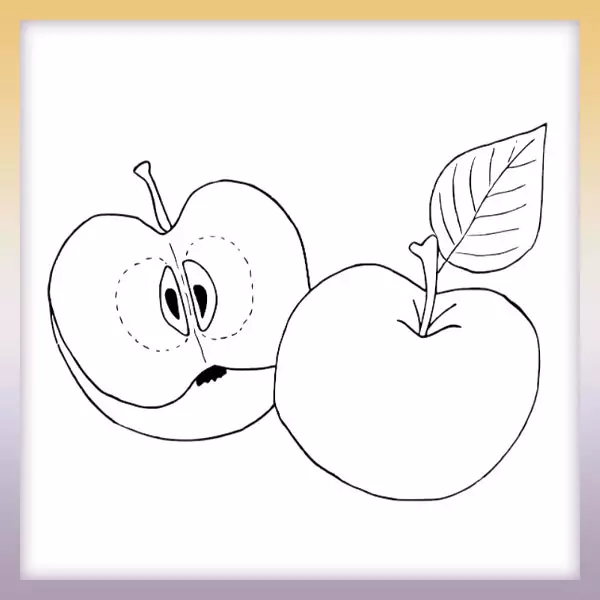 Äpfel - Online-Malvorlagen für Kinder