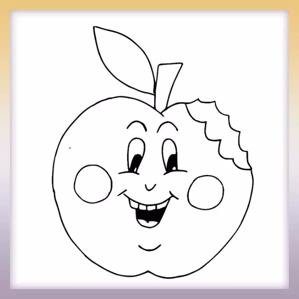 Apfel - Online-Malvorlagen für Kinder