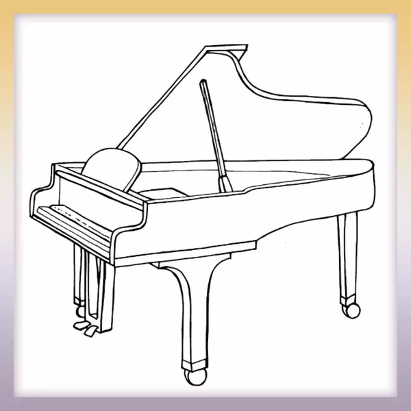 Klavier - Online-Malvorlagen für Kinder