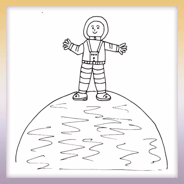 Kosmonaut - Online-Malvorlagen für Kinder
