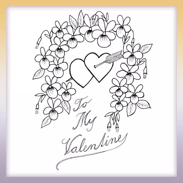 Mein Valentinsgruß - Online-Malvorlagen für Kinder