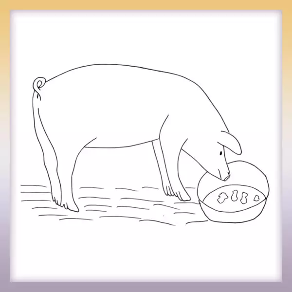 Schwein - Online-Malvorlagen für Kinder