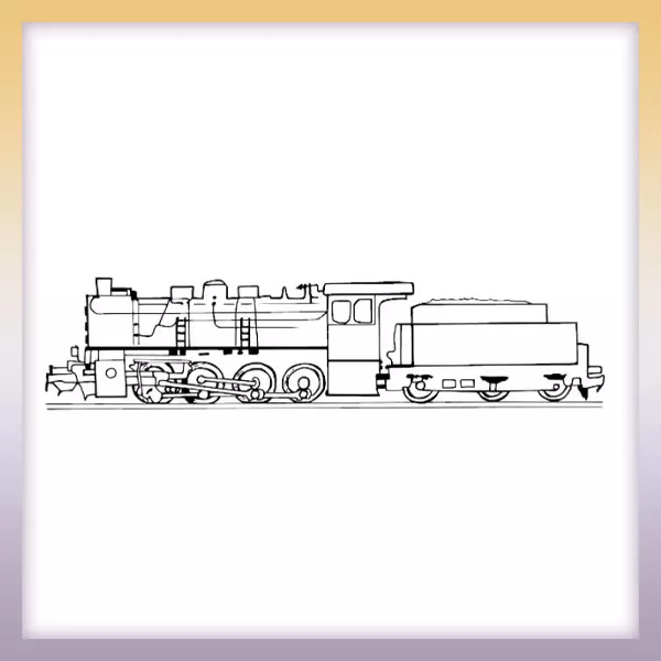 Dampflokomotive - Online-Malvorlagen für Kinder