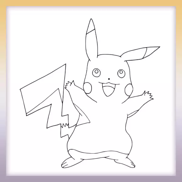Pikachu - Pokémon - Online-Malvorlagen für Kinder