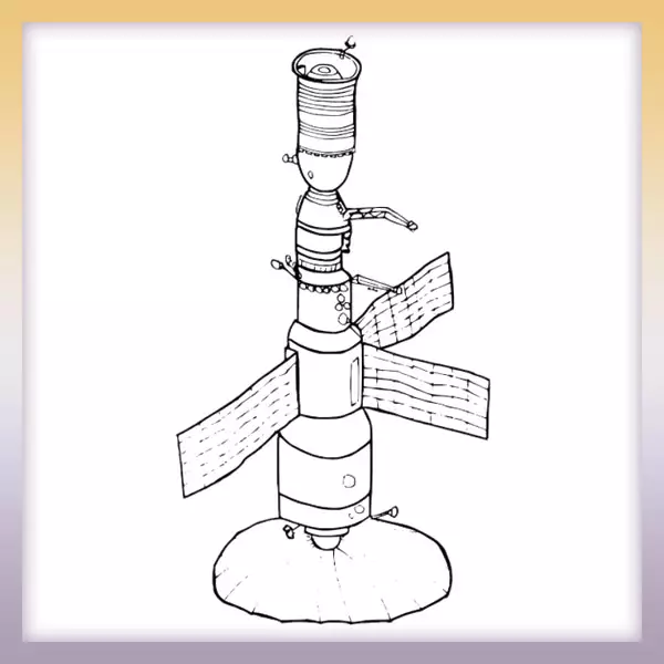 Satellit - Online-Malvorlagen für Kinder