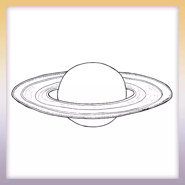 Planet Saturn - Online-Malvorlagen für Kinder