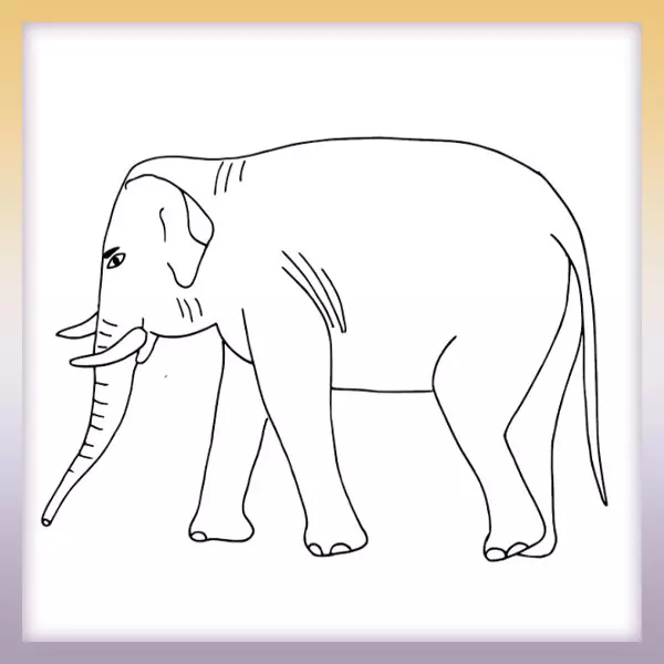 Elefant - Online-Malvorlagen für Kinder