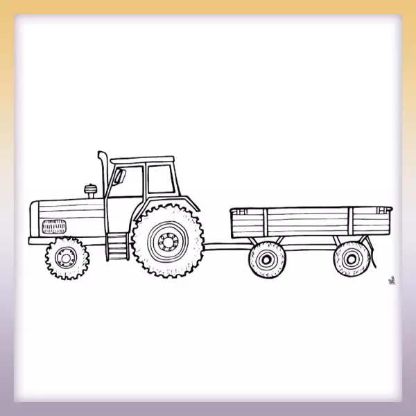 Traktor - Online-Malvorlagen für Kinder