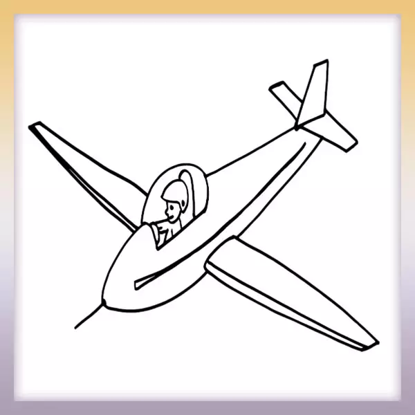 Segelflugzeug - Online-Malvorlagen für Kinder