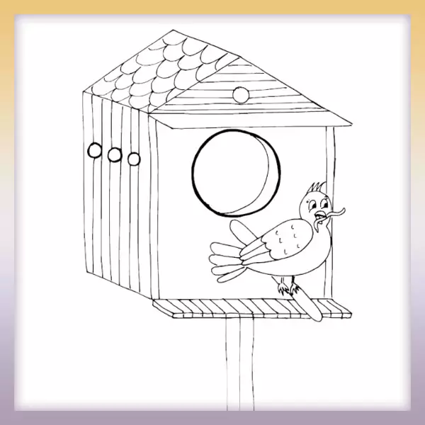 Vogelhaus - Online-Malvorlagen für Kinder