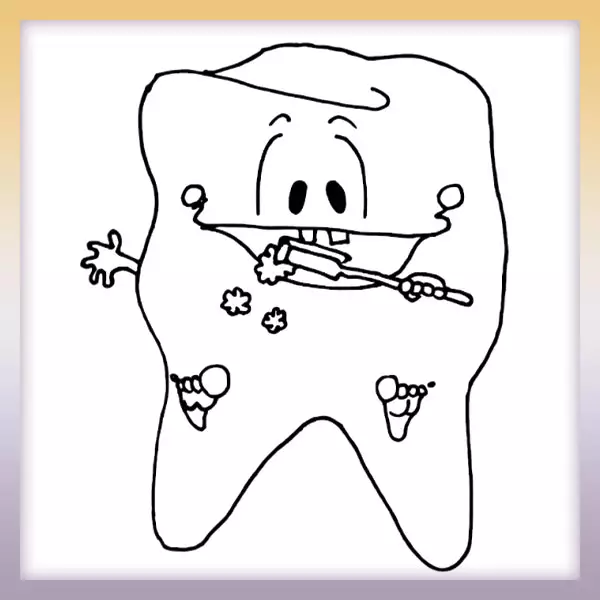 Zahn - Online-Malvorlagen für Kinder